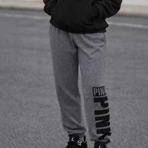 🖤🩶 Victoria’s Secret “PINK” Gray Joggers 🩶🖤